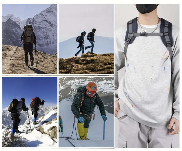 40L Unisex Water Resistant Travel / Hiking Backpack (Dark Blue)