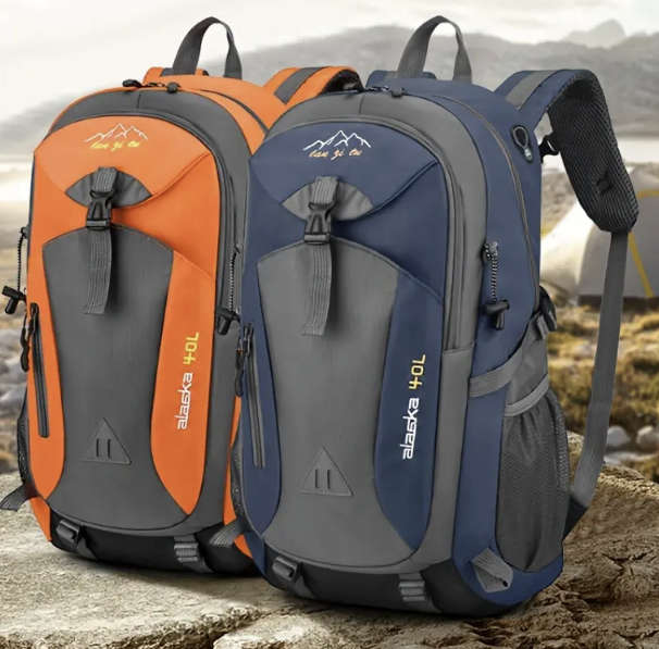 40L Unisex Water Resistant Travel / Hiking Backpack (Dark Blue)