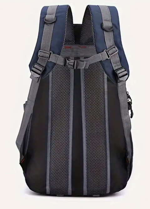 40L Unisex Water Resistant Travel / Hiking Backpack (Dark Blue)