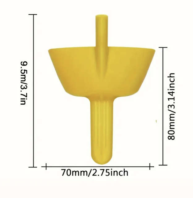 No Drip Popsicle / Ice Cream Stick Holder with Straw (YELLOW)
