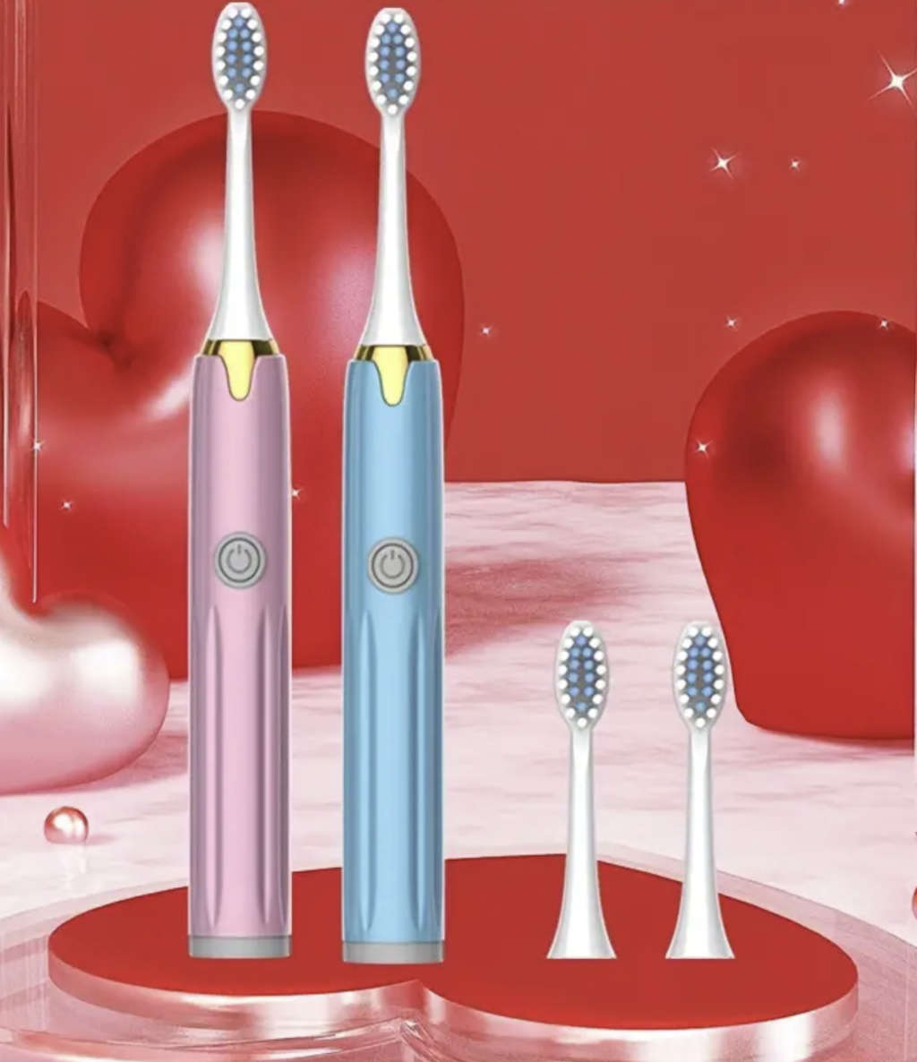 Couples Electric Toothbrush with 2 Brush Heads