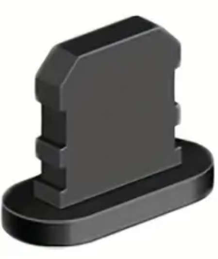 Metal Anti-Dust Plug for iPhone12 to iPhone15 (Black)