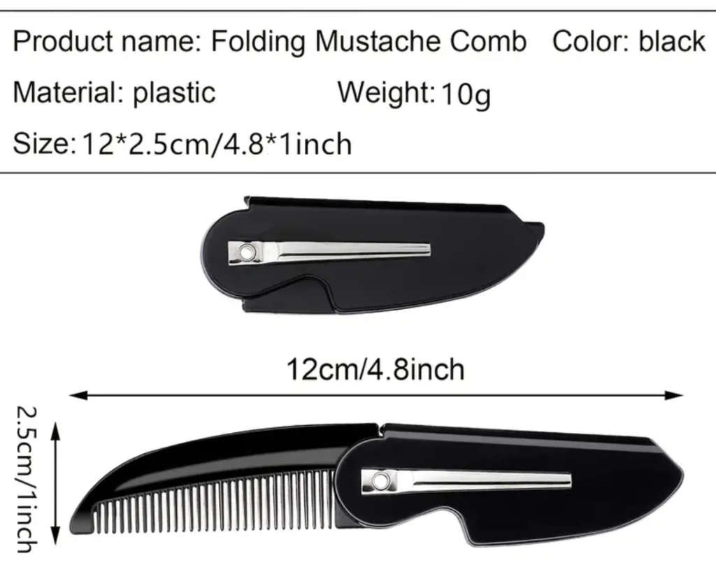 Folding Beard / Moustache Comb