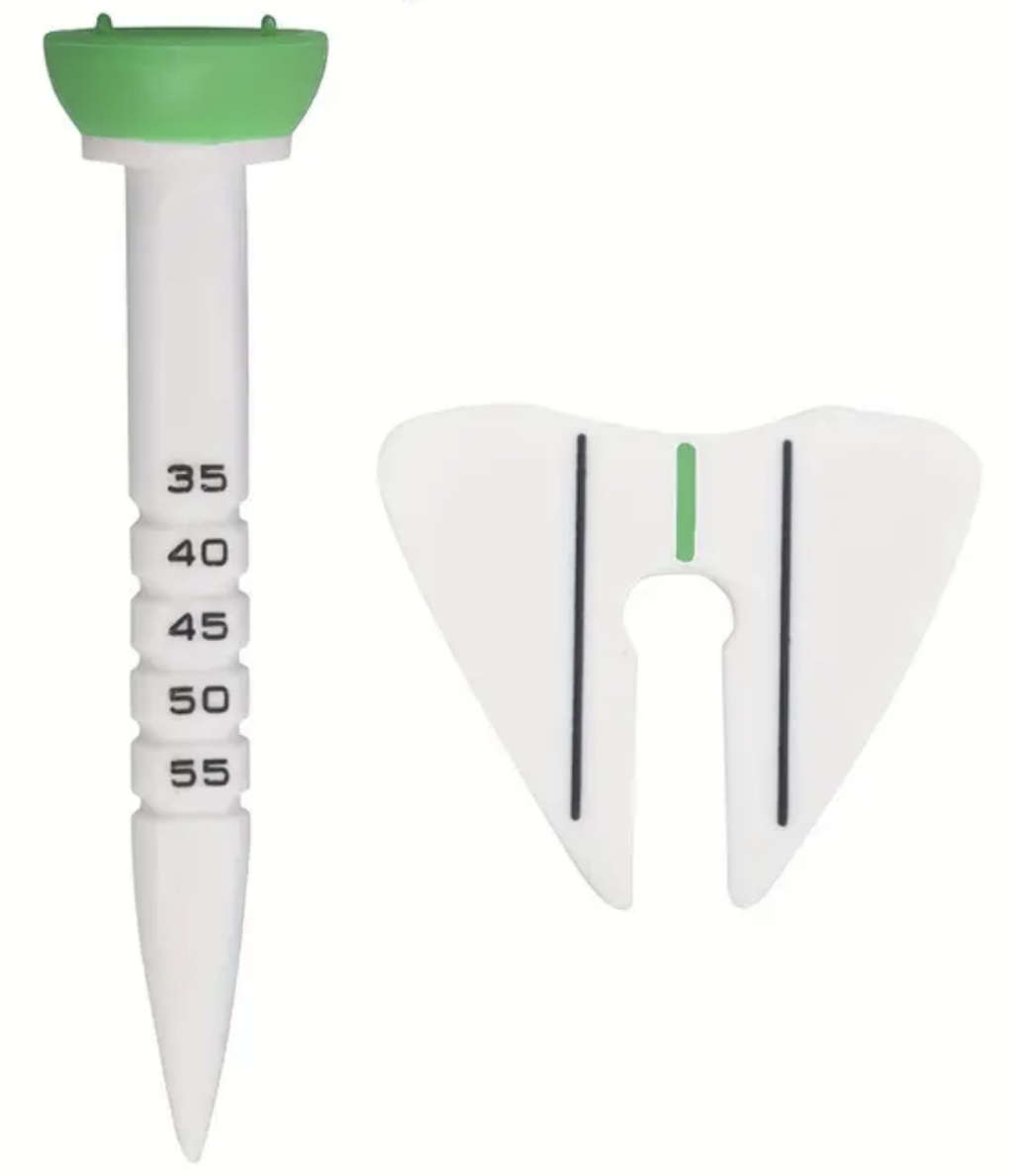 ***GOLF*** Adjustable Double Layer Golf Tee & Ball Marker (Green)