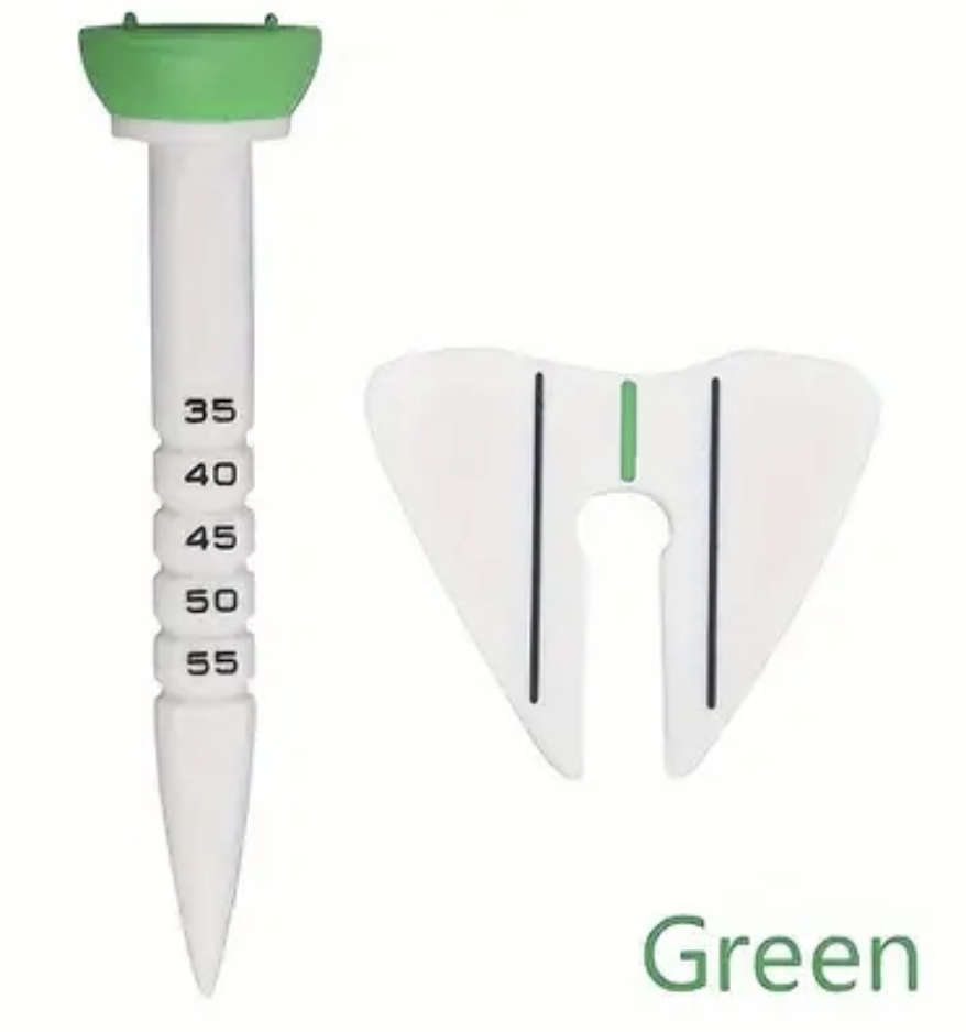 ***GOLF*** Adjustable Double Layer Golf Tee & Ball Marker (Green)