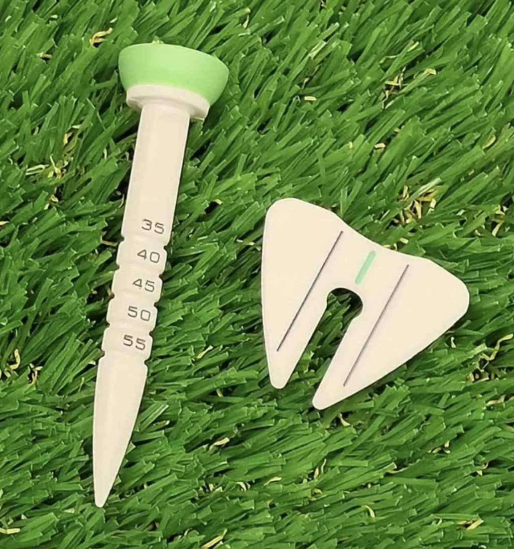 ***GOLF*** Adjustable Double Layer Golf Tee & Ball Marker (Green)