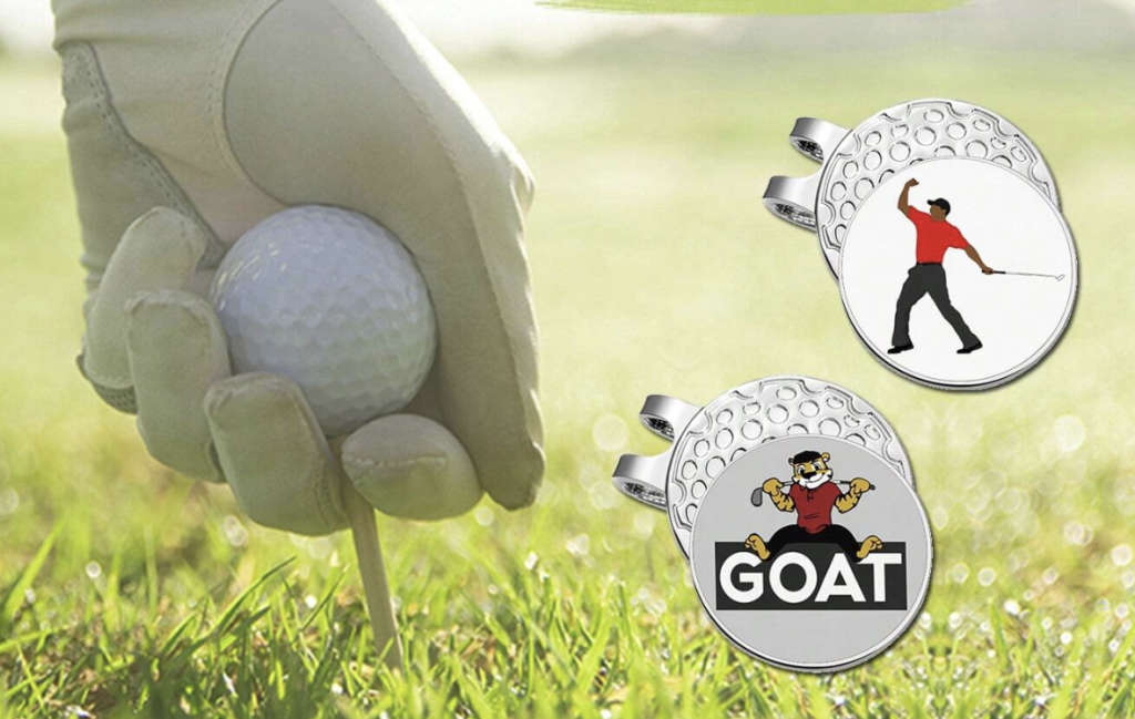 ***GOLF*** Tiger Woods Magnetic Marker with Cap Clip