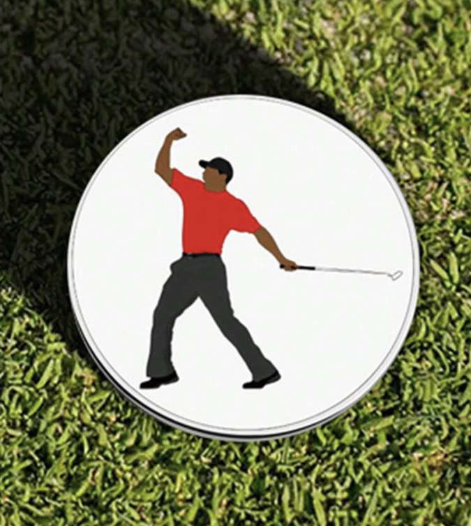 ***GOLF*** Tiger Woods Magnetic Marker with Cap Clip