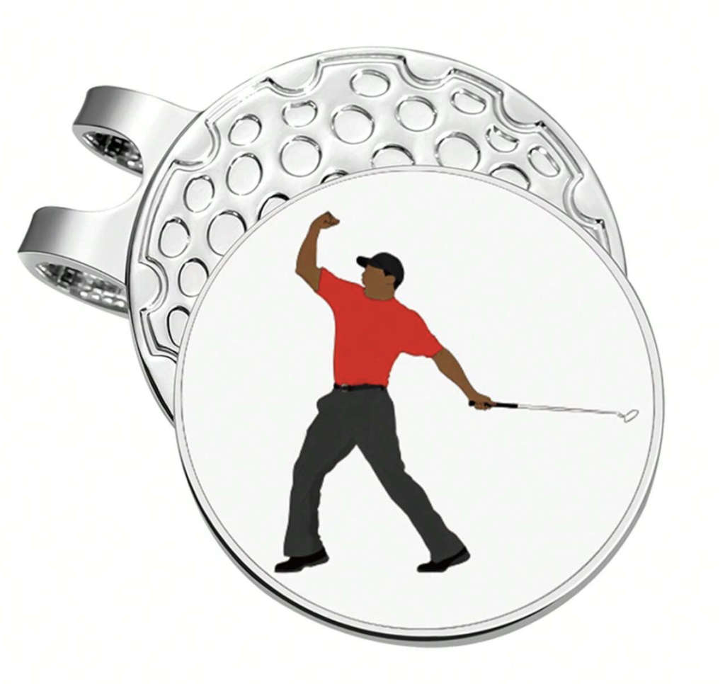 ***GOLF*** Tiger Woods Magnetic Marker with Cap Clip