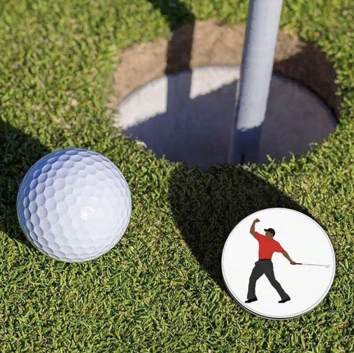 ***GOLF*** Tiger Woods Magnetic Marker with Cap Clip