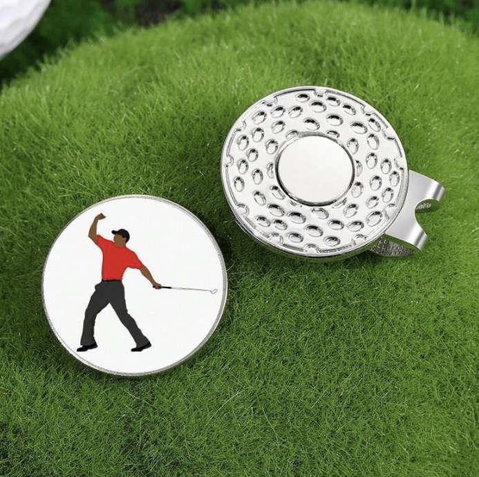 ***GOLF*** Tiger Woods Magnetic Marker with Cap Clip