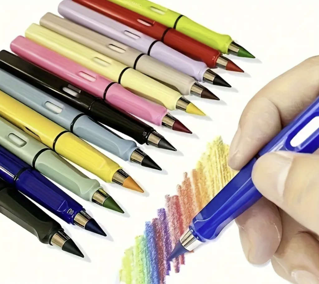Eternity Pencil (Black Pencil + 36 coloured Lead tips) - Never needs sharpening!!!