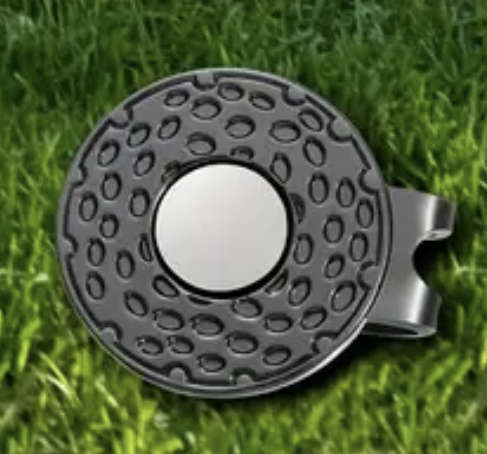 GOLF Black Magnetic Hat / Cap Ball Marker Clip