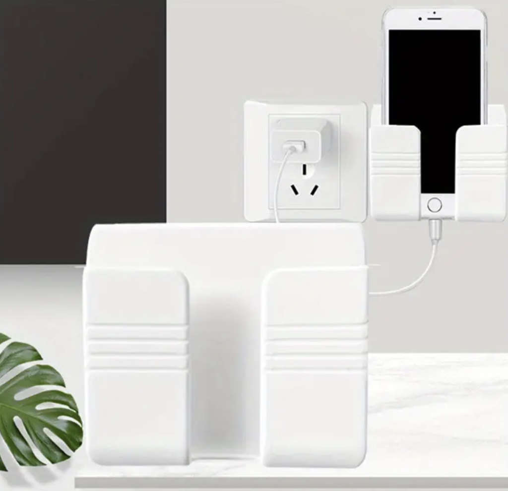 Wall Charging Phone Holder (White)