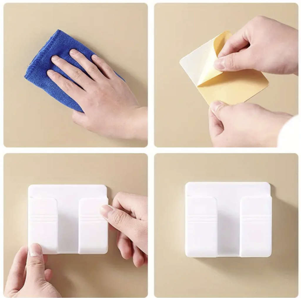 Wall Charging Phone Holder (White)