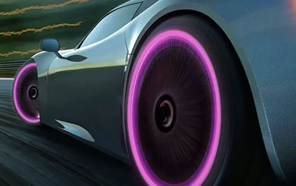Bright Purple Glow-in-the-Dark Tyre Valve Cap