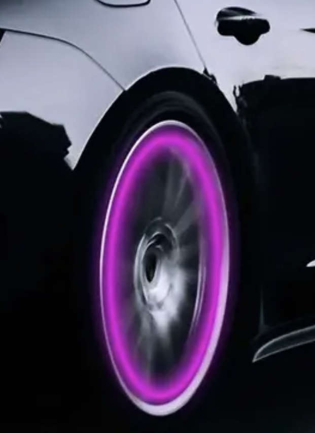 Bright Purple Glow-in-the-Dark Tyre Valve Cap