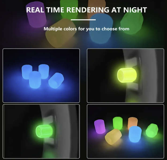 Bright Purple Glow-in-the-Dark Tyre Valve Cap