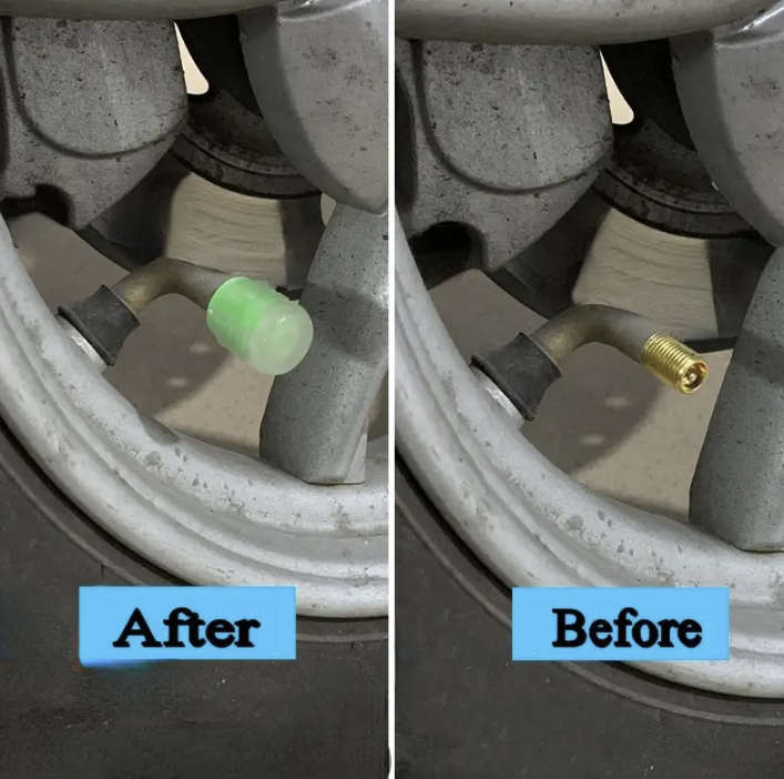 Star Orange Glow-in-the-Dark Tyre Valve Cap