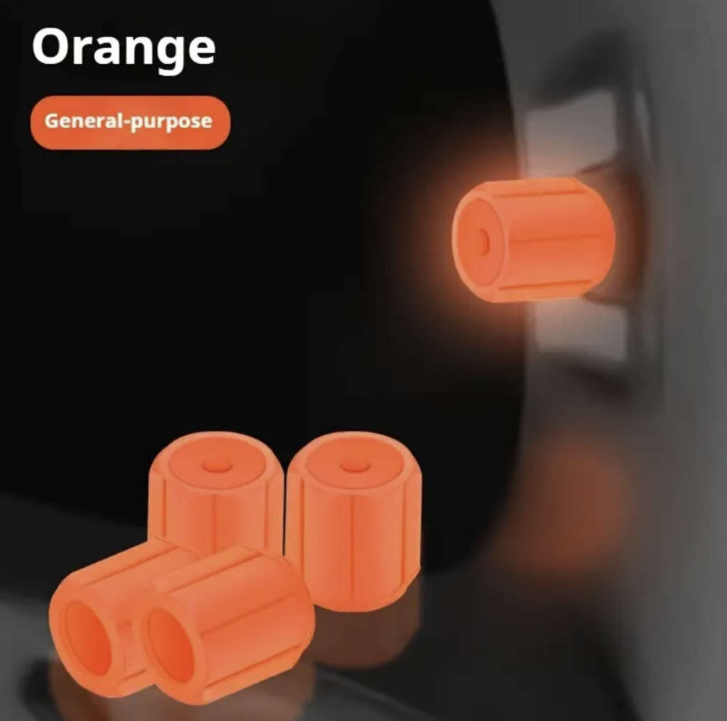 Star Orange Glow-in-the-Dark Tyre Valve Cap