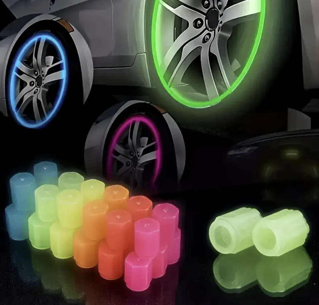 Star Orange Glow-in-the-Dark Tyre Valve Cap