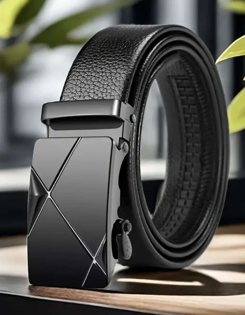 ***GOLF*** Versatile, Stylish Automatic Buckle PU Leather Belt 130cm