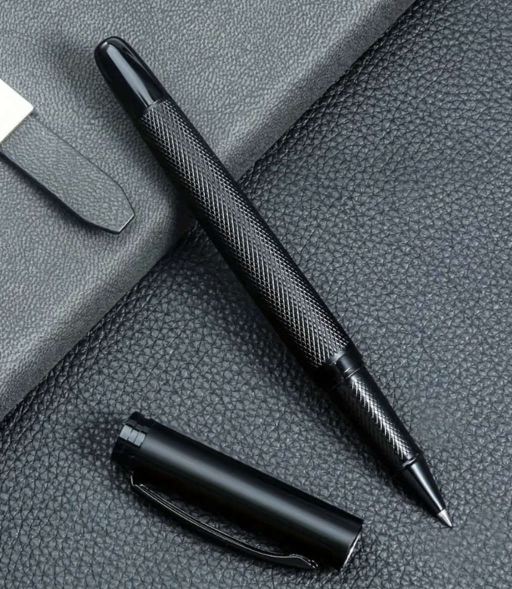 Matte Black Metal Roller Ball Pen