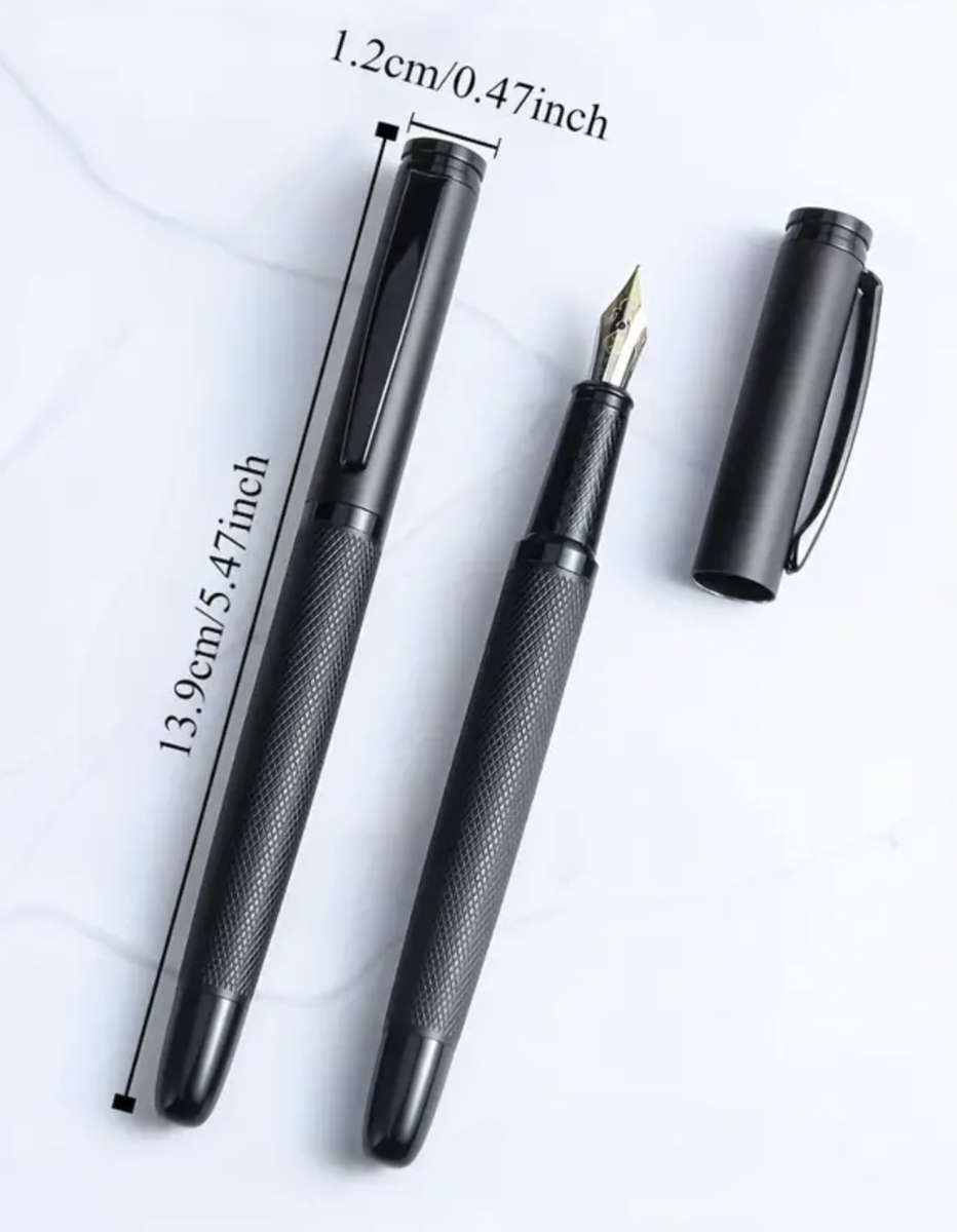 Matte Black Metal Roller Ball Pen