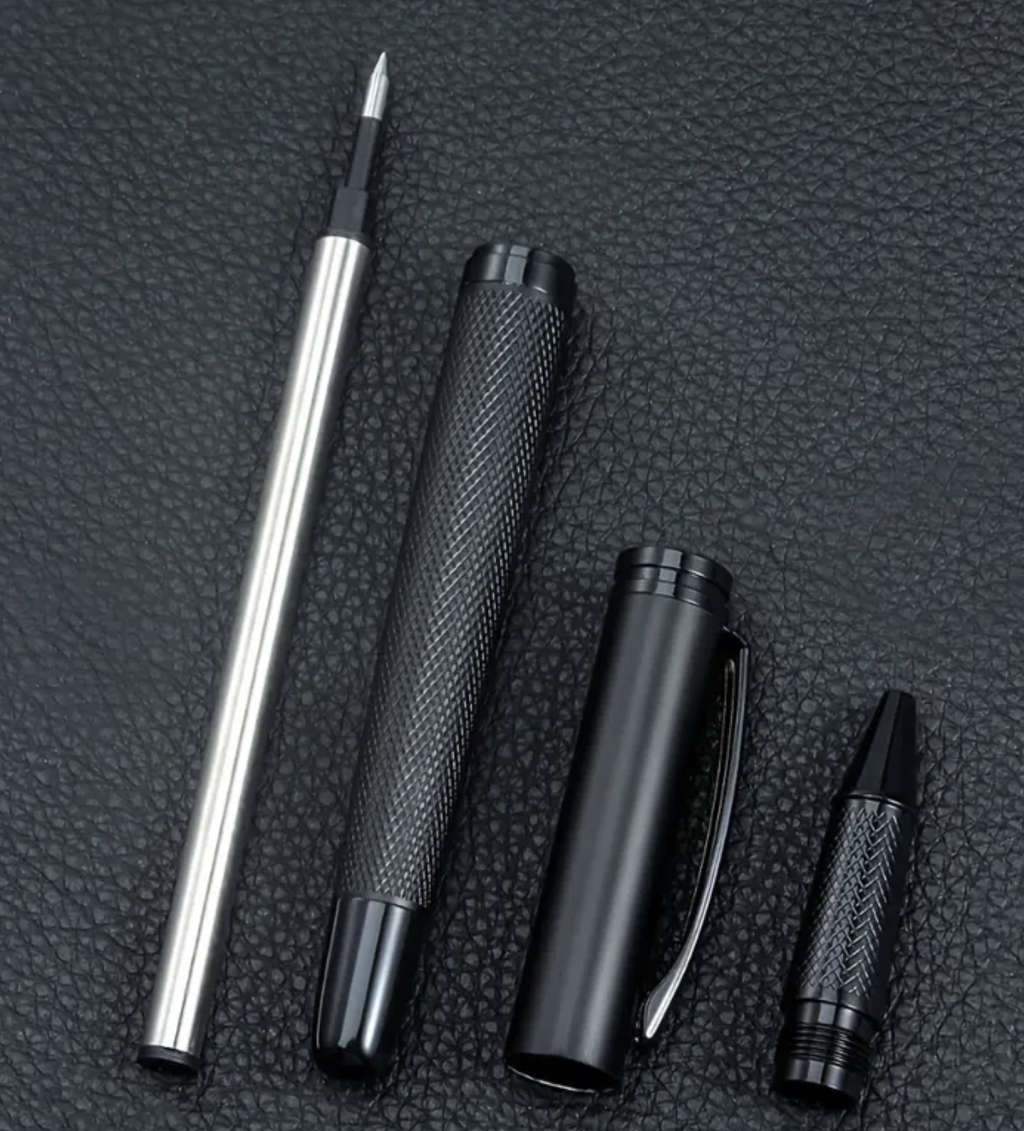 Matte Black Metal Roller Ball Pen