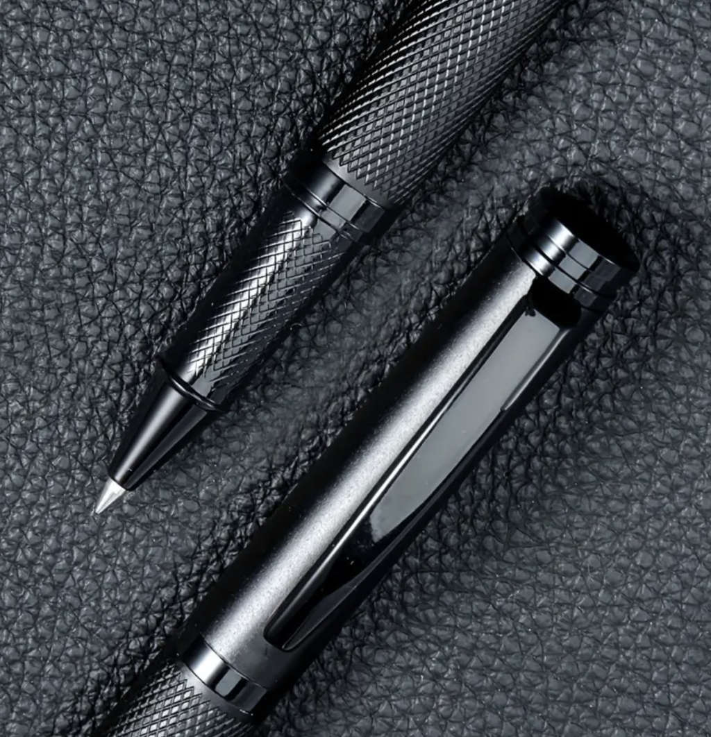 Matte Black Metal Roller Ball Pen