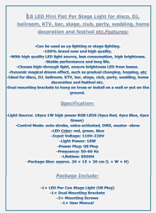 Mini Par 18 LED Light