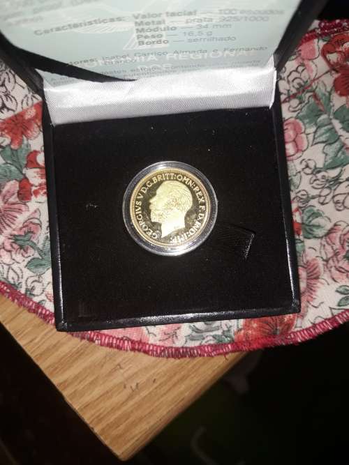 1914 real clad gold soverein coin