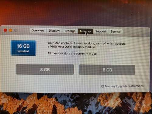 Macbook Pro 13" Late 2011 i7 16GBRAM 250GB SSD