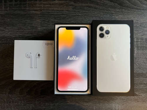 iPhone 11 Pro MAX + Brand New AirPods 2 + Accessories