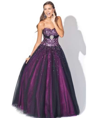 High quality tulle fabric Strapless Neckline with A-line Silhouette Matric Dress