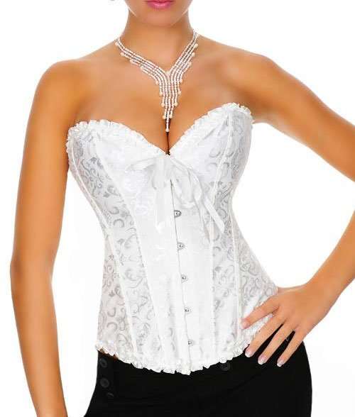 Sexy White Bridal Corset Top