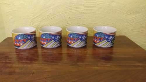 Rare Retro 1980`s China Pearl Stoneware Coffee Cups
