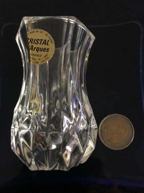 VINTAGE CRYSTAL D` ARQUES FRENCH LEAD CRYSTAL CUT POSY/TOOTHPICK VASE