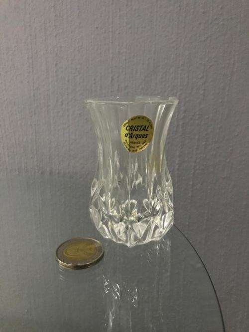 VINTAGE CRYSTAL D` ARQUES FRENCH LEAD CRYSTAL CUT POSY/TOOTHPICK VASE