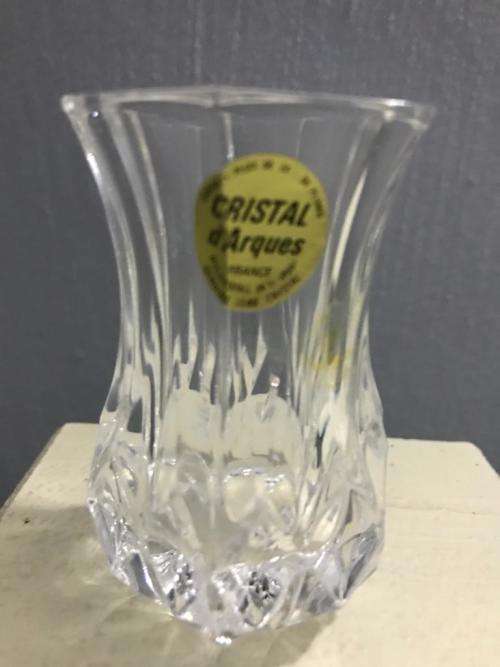 VINTAGE CRYSTAL D` ARQUES FRENCH LEAD CRYSTAL CUT POSY/TOOTHPICK VASE