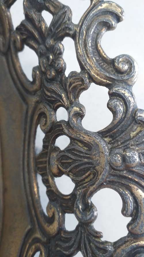 `SPECTACULAR` VINTAGE!!! FRENCH MOD DEP FILIGREE BASKET WITH BRASS FINISH