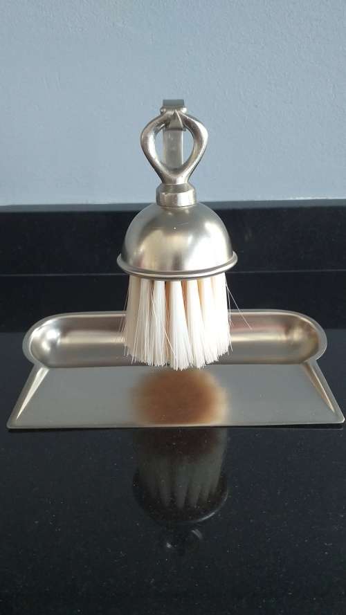 RARE `SILENT BUTLER CRUMB CATCHER WITH BRUSH METAWA - HOLLAND