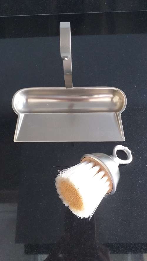 RARE `SILENT BUTLER CRUMB CATCHER WITH BRUSH METAWA - HOLLAND