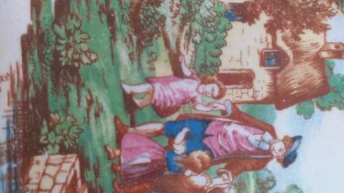 LANCASTER and SANDLAND LTD STAFFORDSHIRE ENGLAND `SANDLAND WARE` BUTTER DISH