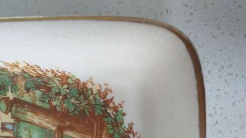 LANCASTER and SANDLAND LTD STAFFORDSHIRE ENGLAND `SANDLAND WARE` BUTTER DISH