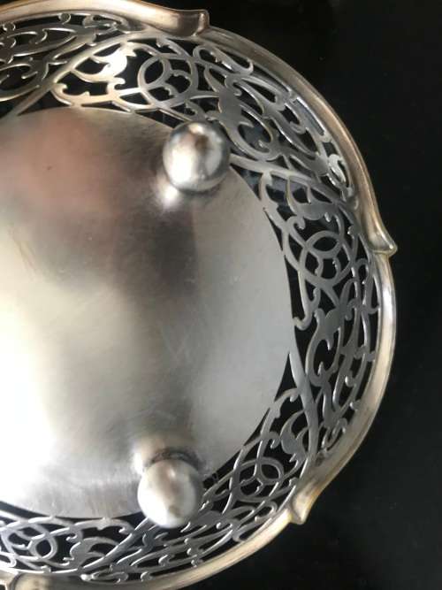 BEAUTIFUL `SERANCO SP ON B` FOOTED BON BON DISH/NUT BOWL