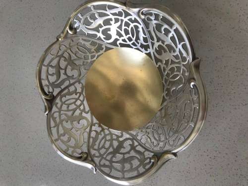 BEAUTIFUL `SERANCO SP ON B` FOOTED BON BON DISH/NUT BOWL