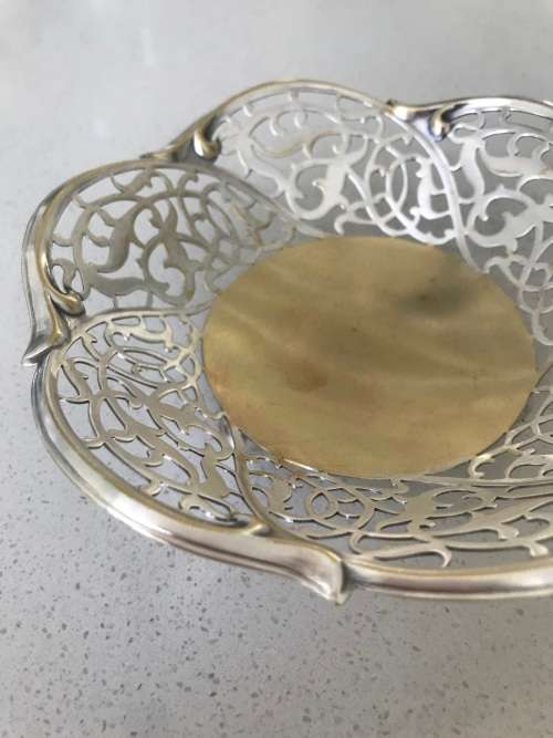 BEAUTIFUL `SERANCO SP ON B` FOOTED BON BON DISH/NUT BOWL