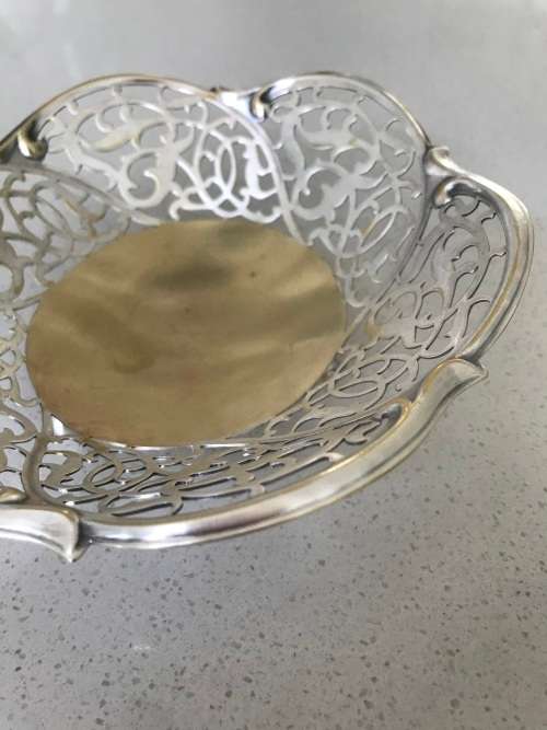 BEAUTIFUL `SERANCO SP ON B` FOOTED BON BON DISH/NUT BOWL