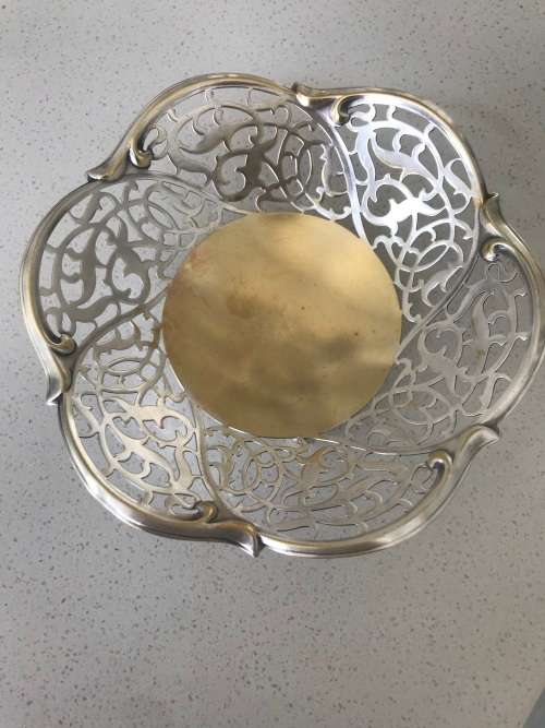 BEAUTIFUL `SERANCO SP ON B` FOOTED BON BON DISH/NUT BOWL